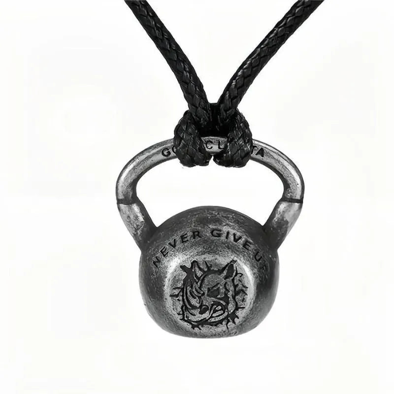 Vintage Kettlebell  Sterling Silver Pendant