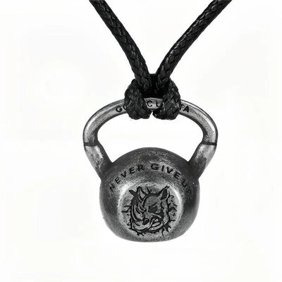 Vintage Kettlebell  Sterling Silver Pendant