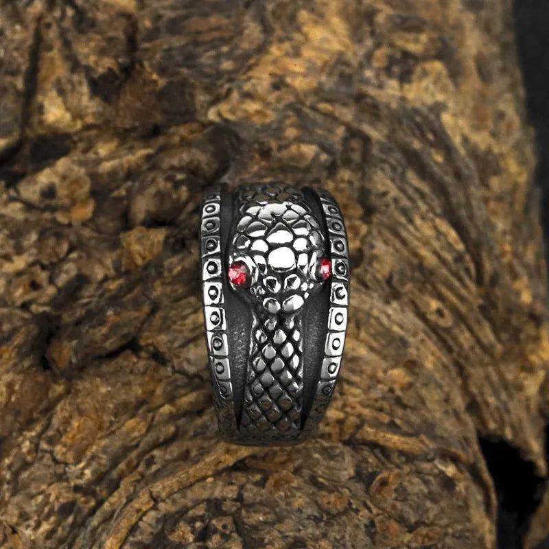 Vintage Mamba Ruby  Sterling Silver Ring