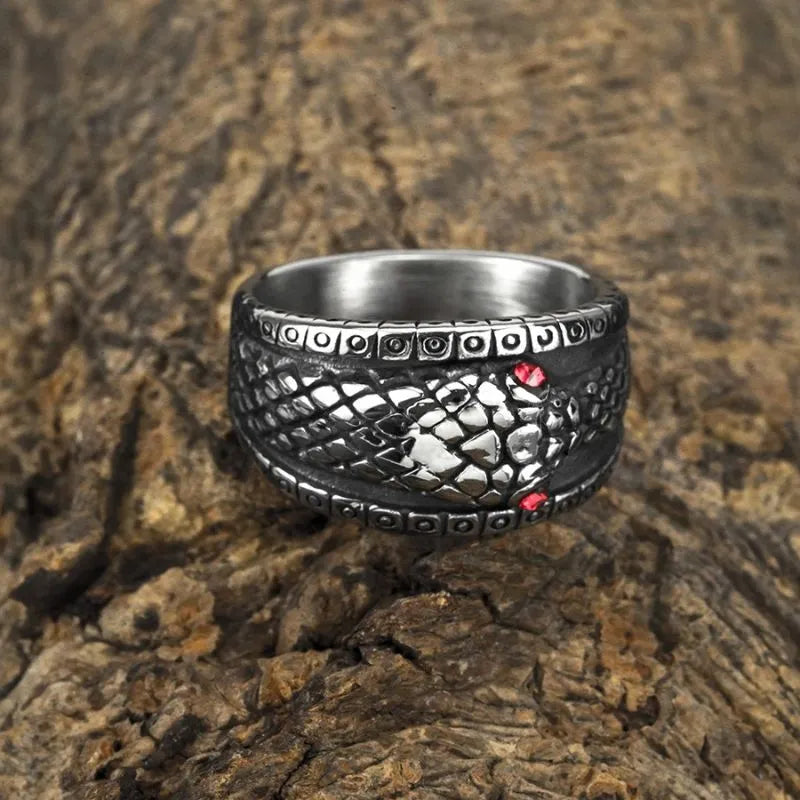 Vintage Mamba Ruby  Sterling Silver Ring