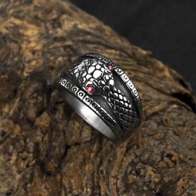 Vintage Mamba Ruby  Sterling Silver Ring
