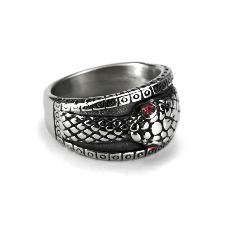 Vintage Mamba Ruby  Sterling Silver Ring