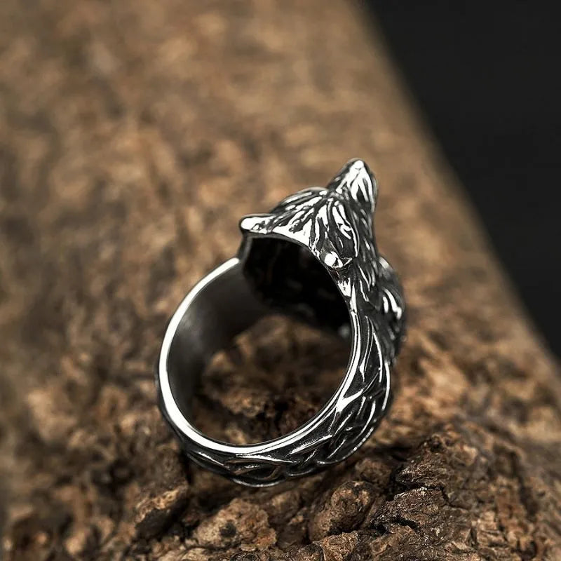 Vintage Odin Wolf  Sterling Silver Ring