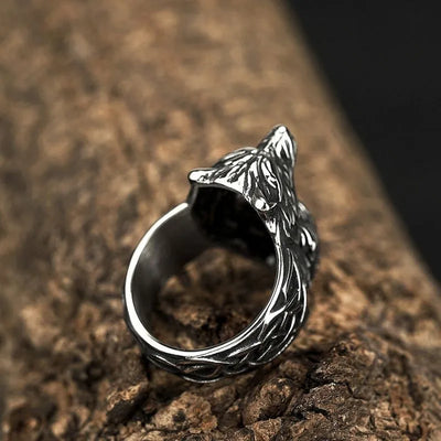 Vintage Odin Wolf  Sterling Silver Ring