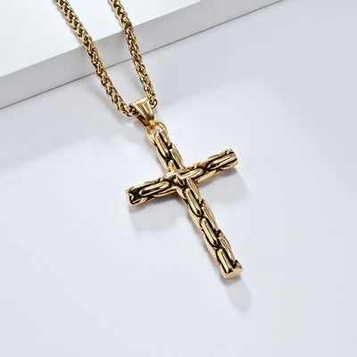 Vintage Punk Cross  Sterling Silver Pendant
