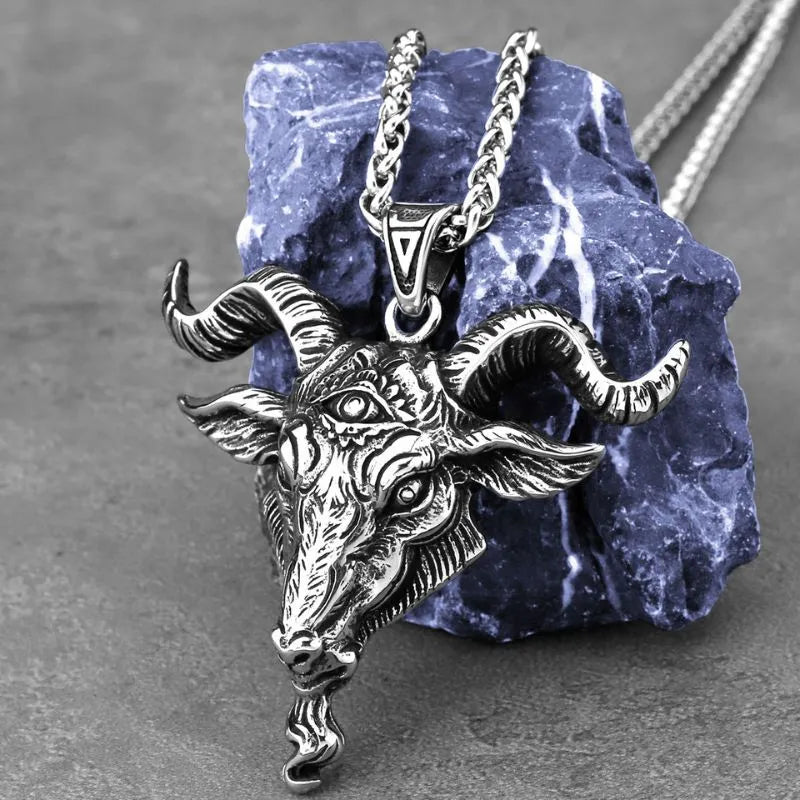 Vintage Ram Demon Eye Pendant