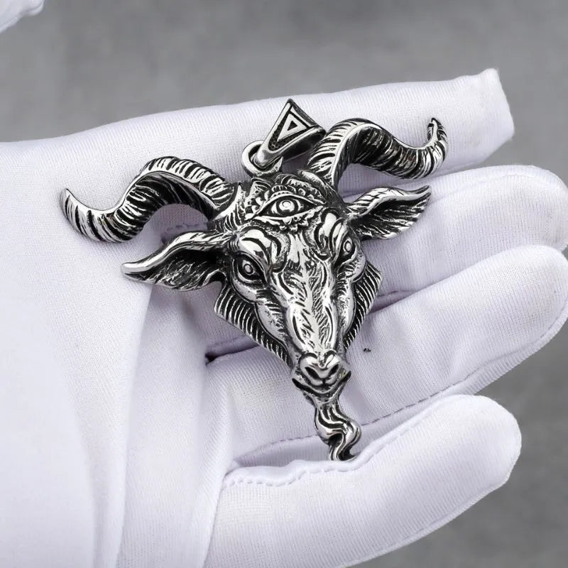 Vintage Ram Demon Eye Pendant