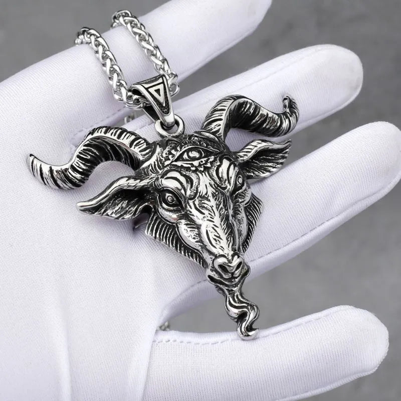 Vintage Ram Demon Eye Pendant