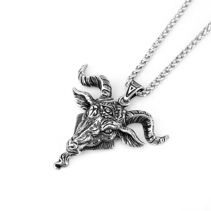 Vintage Ram Demon Eye Pendant