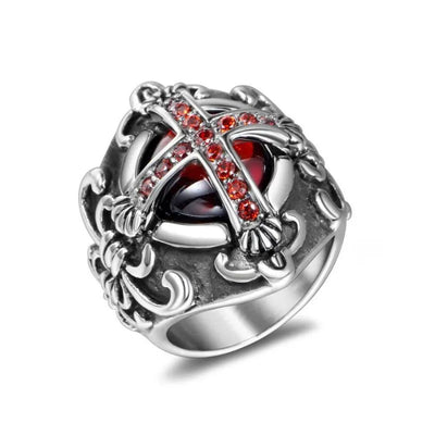 Vintage Ruby  Sterling Silver Ring