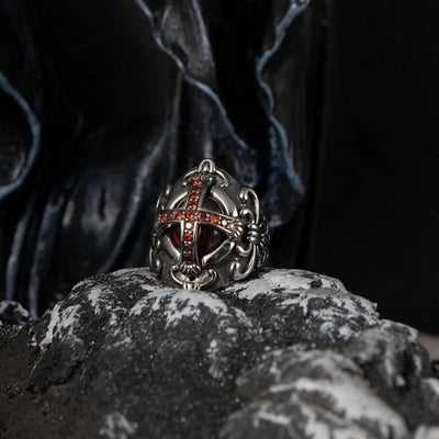 Vintage Ruby  Sterling Silver Ring