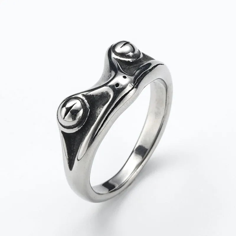 Vintage Simple  Sterling Silver Frog Ring