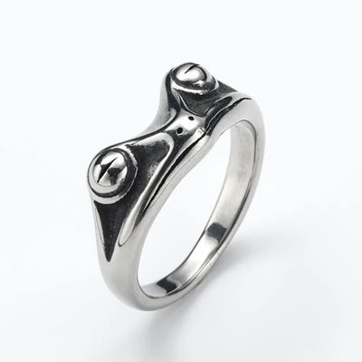 Vintage Simple  Sterling Silver Frog Ring