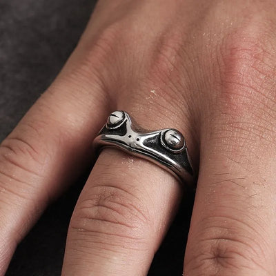 Vintage Simple  Sterling Silver Frog Ring