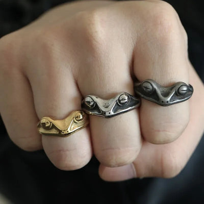 Vintage Simple  Sterling Silver Frog Ring
