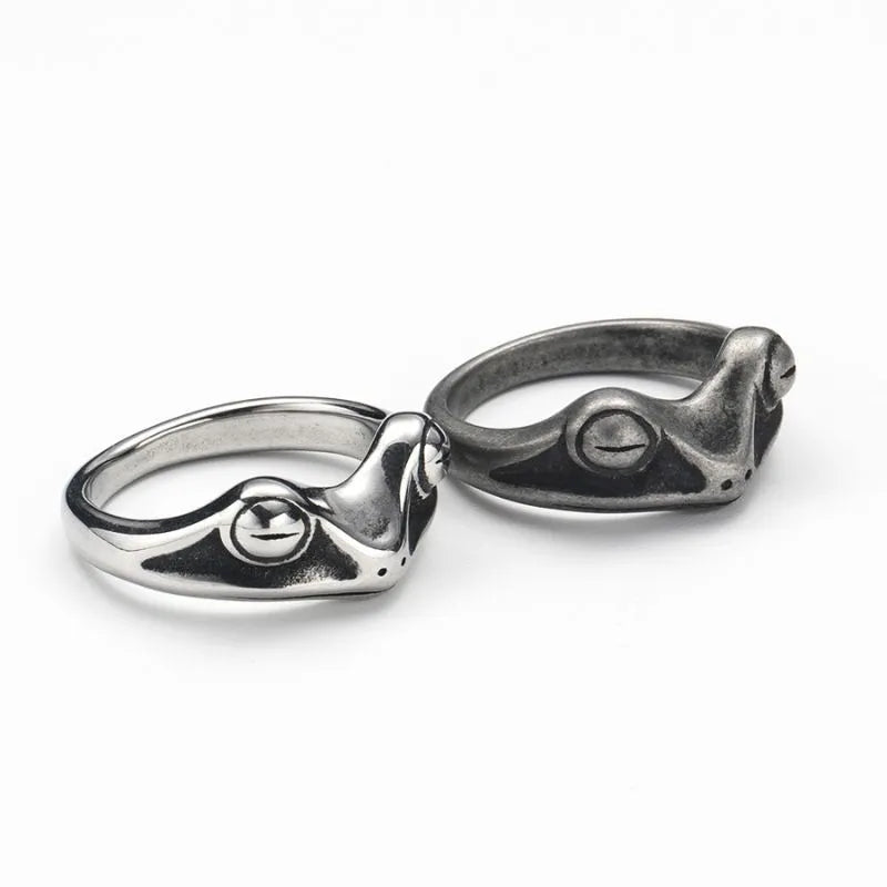 Vintage Simple  Sterling Silver Frog Ring