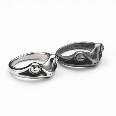 Vintage Simple  Sterling Silver Frog Ring