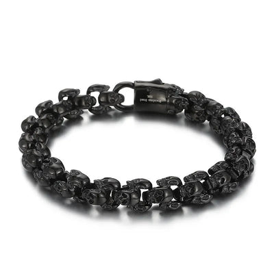 Vintage Skull Sterling Silver Bracelet