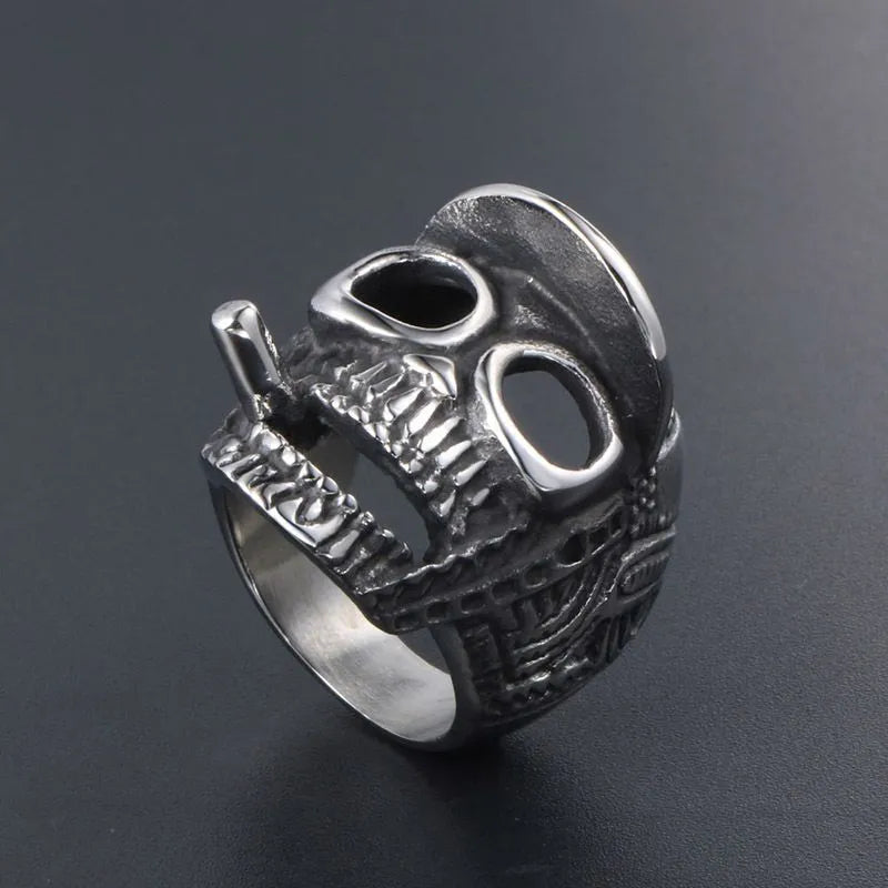 Vintage Skull  Sterling Silver Ring
