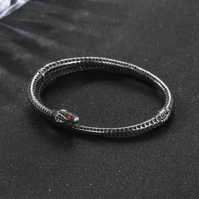 Vintage Snake Sterling Silver Bracelet