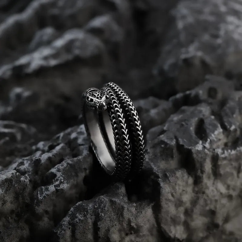 Vintage Snake  Sterling Silver Ring