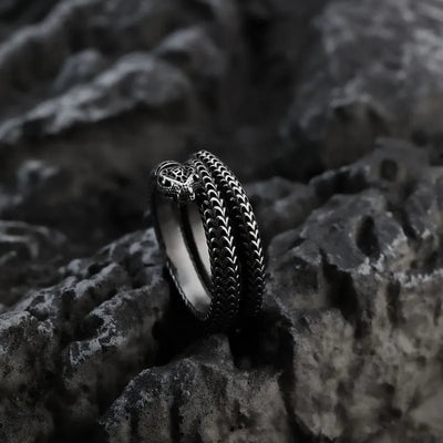 Vintage Snake  Sterling Silver Ring