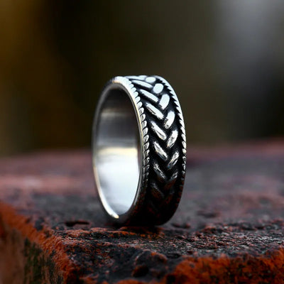 Vintage Twist Style  Sterling Silver Men Ring