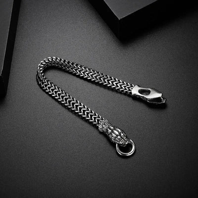 Vintage Two-headed Snake Sterling Silver Bracelet