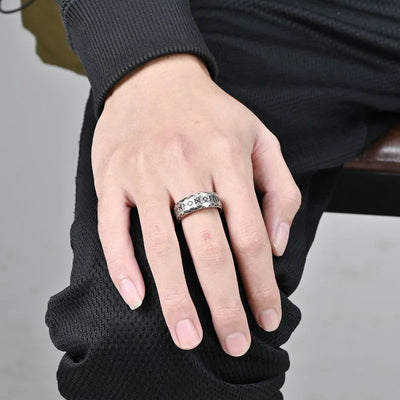 Vintage  Viking Rune  Sterling Silver Ring