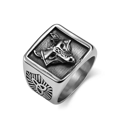 Vintage Viking Wolf Knot Ring