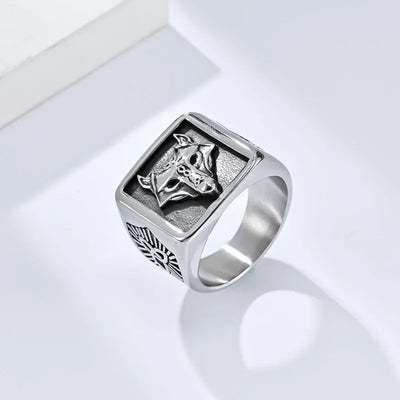 Vintage Viking Wolf Knot Ring