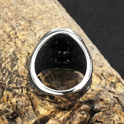 Vintage Viking Wolf  Sterling Silver Ring