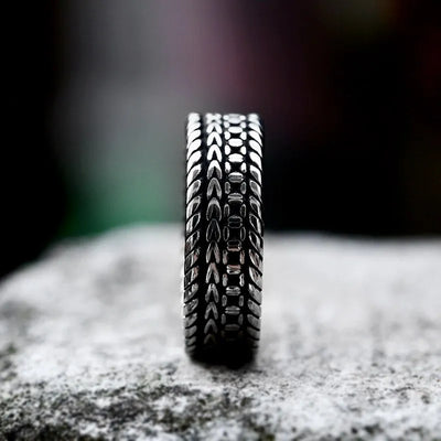 Vintage Wheat Pattern  Sterling Silver Ring