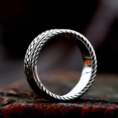 Vintage Wheat Pattern  Sterling Silver Ring