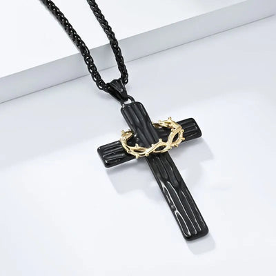 Vintage Wreath Cross Pendant