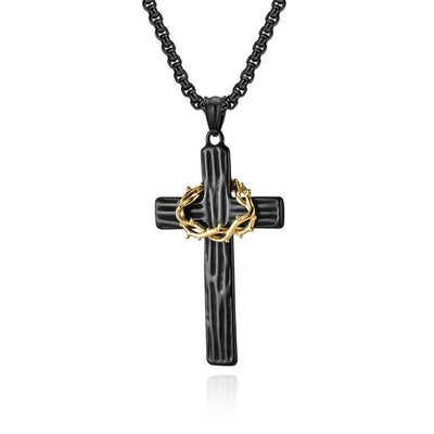 Vintage Wreath Cross Pendant
