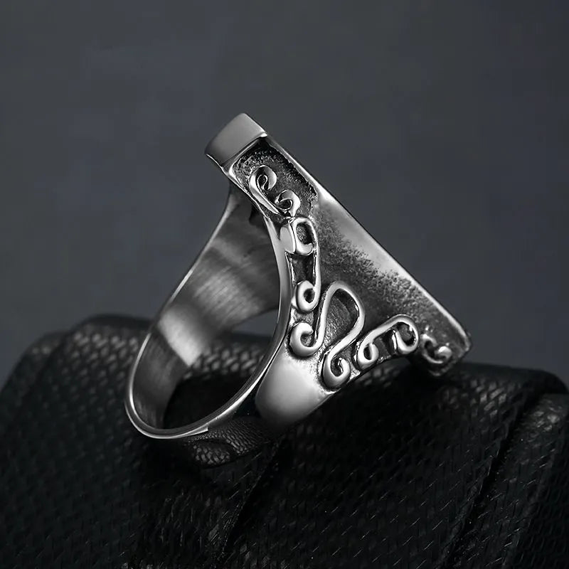 Vintage Zombie Coffin  Sterling Silver Ring