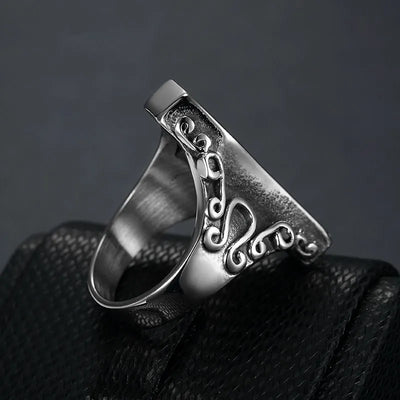 Vintage Zombie Coffin  Sterling Silver Ring