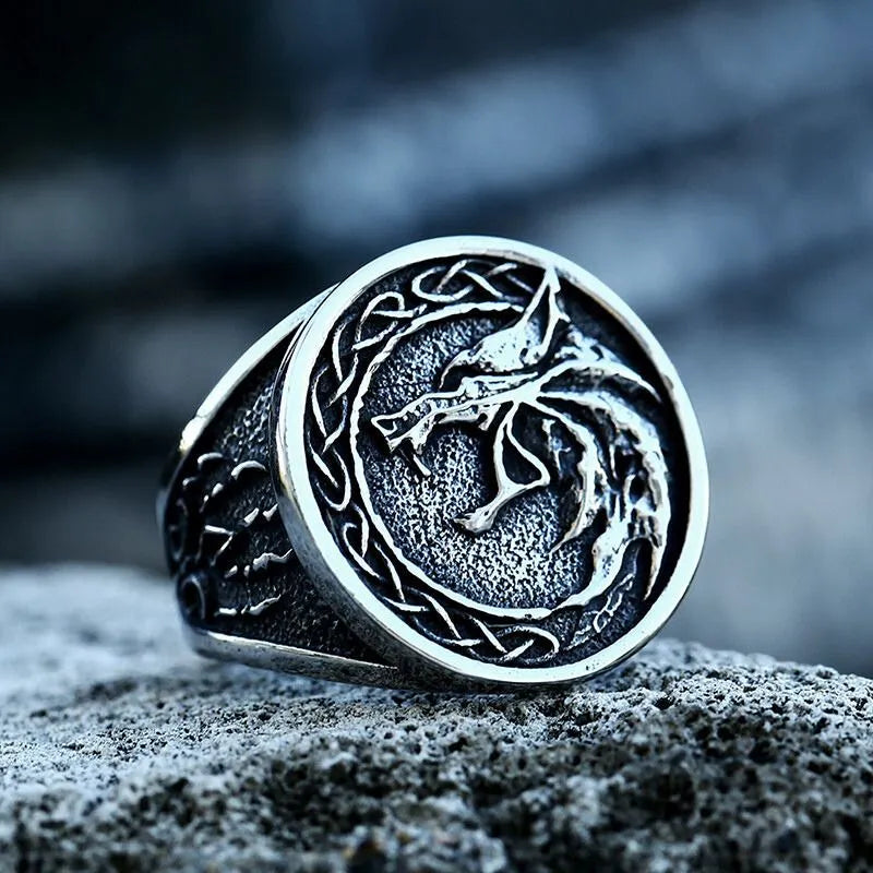 Viking Wolf   Sterling Silver Ring