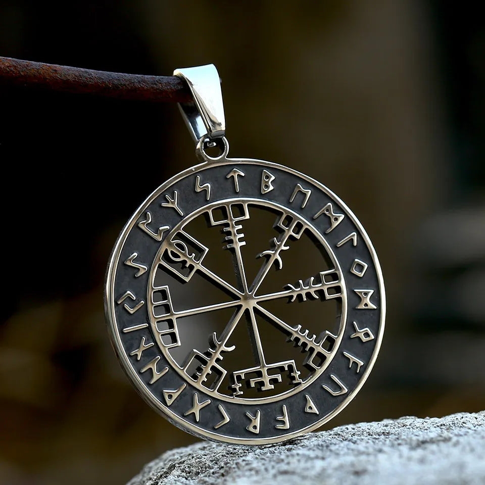 Viking Compass with Rune Pendant