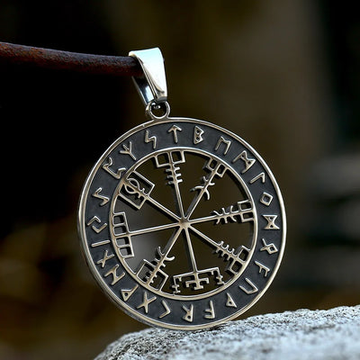 Viking Compass with Rune Pendant