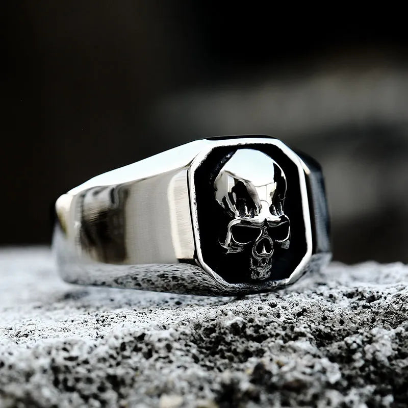 Punk  Sterling Silver Skull Ring