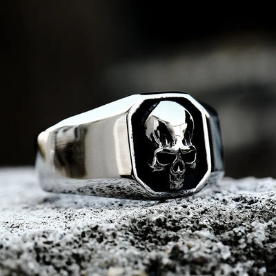 Punk  Sterling Silver Skull Ring