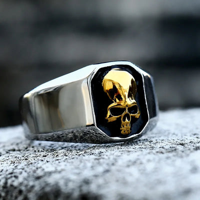 Punk  Sterling Silver Skull Ring