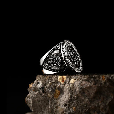 Viking Rune with Wolf Ring