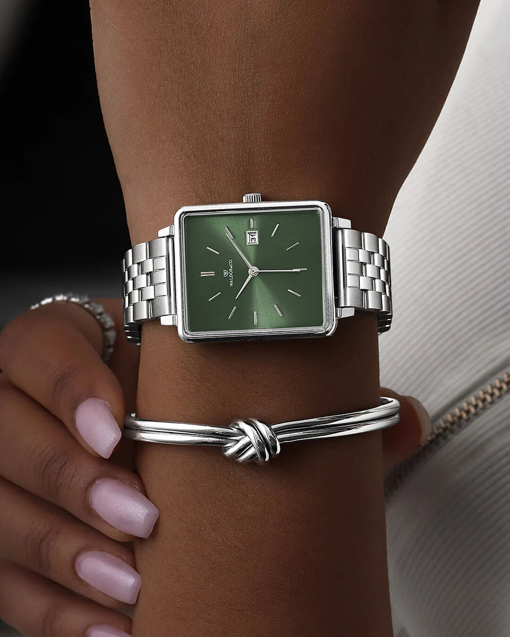 Dual Knot Bangle Polished