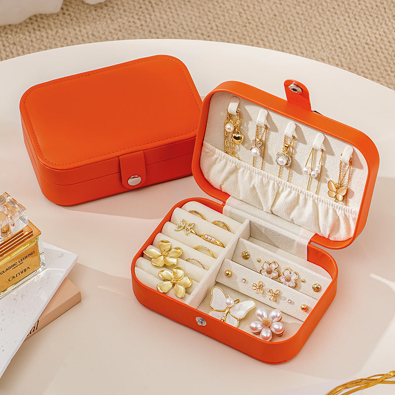Travel Portable Zipper Jewelry Box