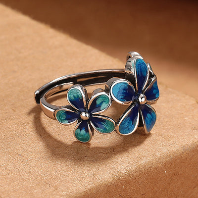 Cloisonn e Enamel Flower Rin