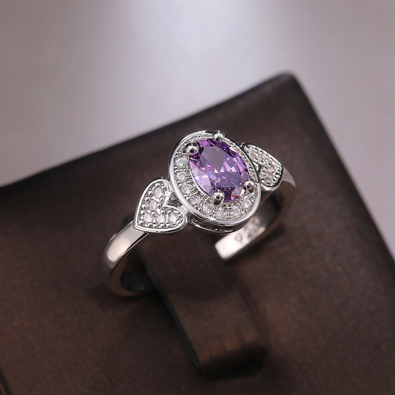 Vintage Purple Zirconia Ring