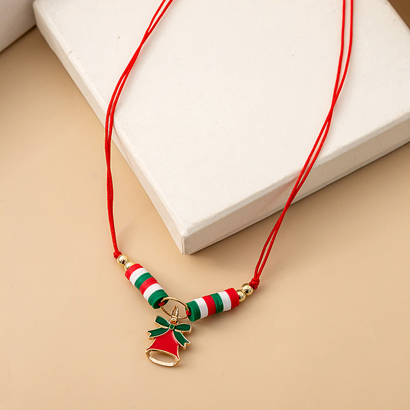 Christmas Oil Drop Bell Necklace